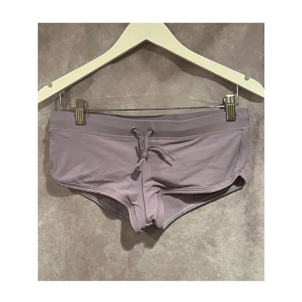 NWT Sporti Women's Swim Shorts Active Cheeky Boyshort Lavender Gray sz medium